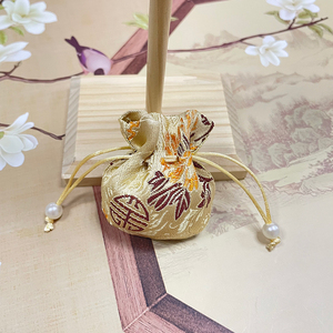 Chine Réutilisable Dragon Soie Brocart Cordon Pochette Papier et Carton Imprimé Sac De Rangement pour Bijoux et Cadeaux Conteneur Élégant - Product Image 6