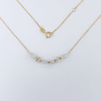 Set di Collane con Forme Irregolari Fantasiose in Oro Giallo 18K con Diamanti Creati in Laboratorio, Ciondoli di Moda, Gioielli di Design per Donne