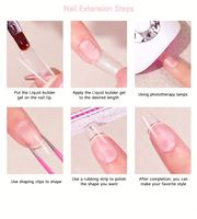 Venta caliente OEM Nail Extension Soft Gel Builder en una botella Liquid Builder Poly Gel Pink Soak off UV Nail Building Gel