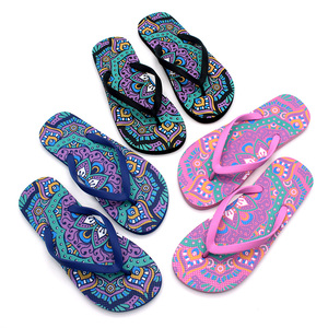 Estate Oem di disegno di stampa delle donne Della Spiaggia Pantofole di colore Della Miscela, Prezzo A Buon Mercato All'aperto di Vibrazione di Gomma Infradito - Product Image 4
