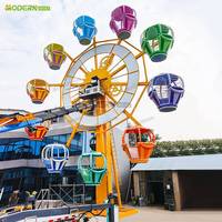 Grande roue miniature en acier de 15 m pour extérieur et intérieur, avec éclairage LED, pour événements de carnaval et parcs d'attractions