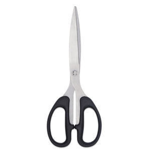 Office Scissors Stainless Steel Black Handle Straight Head For Home Use Paper Cutting - Product Image 4
