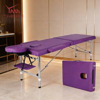 Schönheitssalon-Möbel Wimpernbett Edelstahl Klappbare 3-Teilige Massageliege für Gesichtsbehandlungen und Wimpernverlängerung