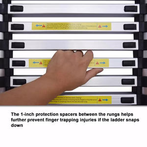 <span class=keywords><strong>Escalera</strong></span> Telescópica <span class=keywords><strong>Plegable</strong></span> con Protección para los Dedos, <span class=keywords><strong>Escalera</strong></span> <span class=keywords><strong>de</strong></span> Aluminio <span class=keywords><strong>de</strong></span> 20 Pies, <span class=keywords><strong>Escalera</strong></span> Moderna Multiusos para Hotel <span class=keywords><strong>de</strong></span> 13 <span class=keywords><strong>Metros</strong></span> con Certificación CE - Product Image 3