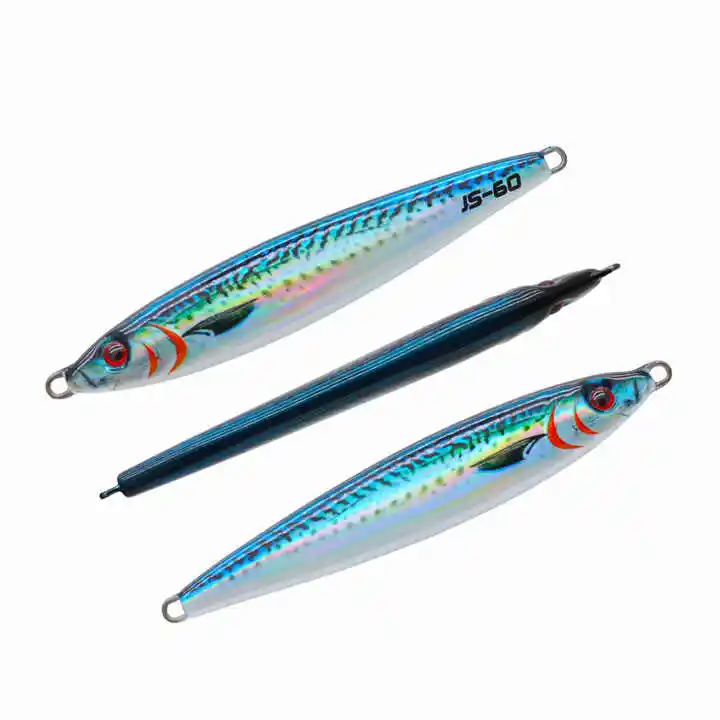 30g-150g impression 3D jigging leurre rapide naufrage leurres de pêche pêche en mer lumineux coulée métal gabarits pour thon espagnol maquereau