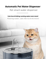 Fontaine à eau intelligente pour animaux de compagnie en acier inoxydable 304 de 3,2 L, durable, en plastique, avec capteur, ultra silencieuse (20 dB), circulation d'eau, pour chats et chiens, usage intérieur