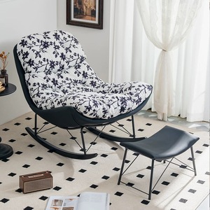 Chaises de salon modernes de luxe, grande chaise à bascule inclinable, canapé lounge, simple, paresseux, cadre en cuir et métal, meubles de relaxation pour adultes - Product Image 6