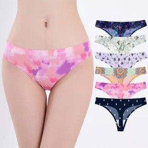 <span class=keywords><strong>Perizoma</strong></span> in seta di ghiaccio da <span class=keywords><strong>ragazza</strong></span> intimo sportivo sottile traspirante a vita bassa stampato senza cuciture - Product Image 4