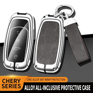 เคสกุญแจรถอัจฉริยะหนังผสมโลหะสังกะสี ขายดีจากโรงงาน สำหรับ Chery Tiggo 7 Tiggo 8 Pro 8 Plus Arrizo 5 พร้อมพวงกุญแจรีโมท - Product Image 3