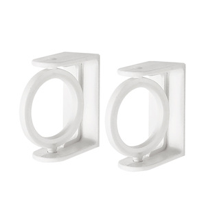Anneau rotatif multifonctionnel sans perçage pour tringle à rideau télescopique, support de fixation pour tringle de douche, crochet rotatif - Product Image 4