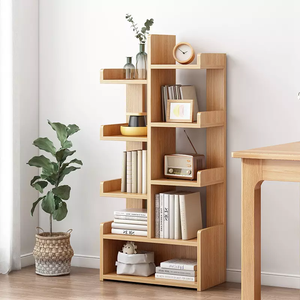 Estantería de Madera <span class=keywords><strong>Estrecha</strong></span> de Estilo Moderno, Muebles Sencillos para el Hogar, Librería Color Roble para Sala de Estar - Product Image 6