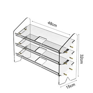 Dễ dàng di chuyển nhiều lớp Acrylic Bàn phím hiển thị giá lưu trữ đứng hộp - Product Image 1