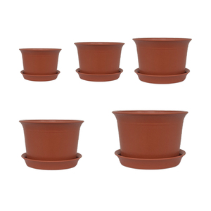 Pioneera Plastic Planters for Indoor Plants Cactus Home Decor Flower Pots for Indoor Planter Plant Pots Indoor with Drainage