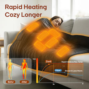 En stock à l'étranger, <span class=keywords><strong>couverture</strong></span> <span class=keywords><strong>chauffante</strong></span> électrique USB à <span class=keywords><strong>batterie</strong></span>, 3 réglages de chaleur, chauffage rapide, imperméable, pour le camping - Product Image 4