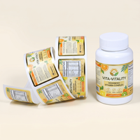 Impression d'étiquettes personnalisées pour compléments alimentaires, étiquettes imperméables pour bouteilles de vitamines, pour produits de santé