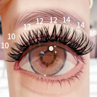 Cils en grappe DF01 les plus vendus, faits main, de haute qualité, effet plume naturel, volumineux et longs, pour un usage quotidien