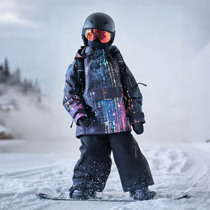 Traje de Esquí FLYSKI 2026 para Niños, Impermeable, Cortavientos, con Estampado de Moda, Forro Térmico, Capucha, Edades 8-15 - Product Image 5