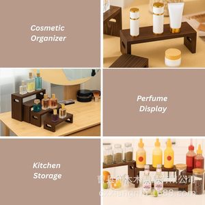 Wooden Jewelry Display Stand Storage Rack For Pendant <b>Necklace</b> Accessory Organizer Counter Display Props Retro Color - Product Image 4