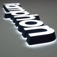 Letras de Canal LED Acrílicas 3D con Iluminación Frontal IP65 Personalizadas, Letrero con Logotipo Comercial para Tienda, Oficina, Publicidad Exterior