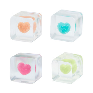 Jouet anti-stress en forme de cœur, en silicone, à presser, pour enfants et adultes, couleur aléatoire, emballage individuel - Product Image 4