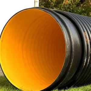 Tuyau de drainage ondulé renforcé par ceinture en acier PE HDPE de grand diamètre