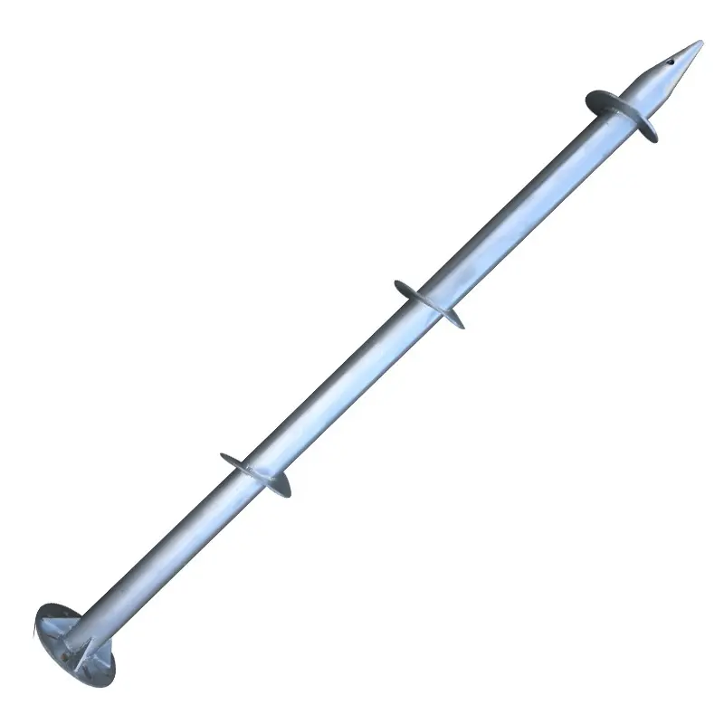 나선형 3000mm 전문 접지 스파이크 나사 원형 구조 앵커 파일