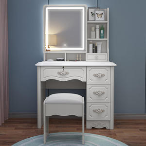 Ensemble <span class=keywords><strong>de</strong></span> coiffeuse <span class=keywords><strong>de</strong></span> luxe sur mesure avec miroir pour chambre à coucher, design moderne, pour femmes, avec tabouret, <span class=keywords><strong>prix</strong></span> <span class=keywords><strong>de</strong></span> gros - Product Image 3