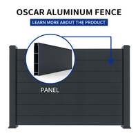 Panneaux de clôture en aluminium à lames de haute qualité en gros, idéal pour la décoration de la cour et du balcon, clôture en aluminium pour la maison et le jardin