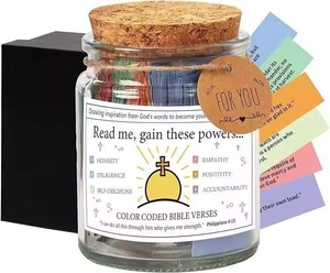 Jouets Éducatifs Promotionnels dans un Bocal <span class=keywords><strong>Cartes</strong></span> de Prière Biblique Personnalisées Citations Bible Avec Versets Bouteille de Prière - Product Image 2