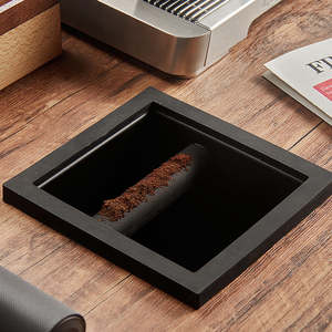 <span class=keywords><strong>Goulotte</strong></span> de boîte à café expresso, seau à déchets de bureau intégré, boîte à résidus sans fond en acier inoxydable - Product Image 1