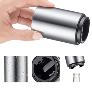 Abridor de Botellas de Cerveza Premium de Acero Inoxidable, Abridor Automático de Tapas de Botella con Sistema de Presión - Product Image 3