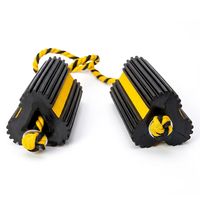 Cales de roue robustes en caoutchouc pour avions et aéronefs, réfléchissantes et antidérapantes, avec sangle de 20 cm, pour avions légers, camping-cars et remorques