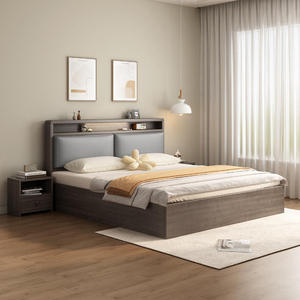 Modern European Wall <b>Bed</b> 1.5m Double and 1.8m <b>Single</b> With <b>Storage</b> Rack Solid Oak Wood for Rental Room MY8972 MY8972 - Product Image 4