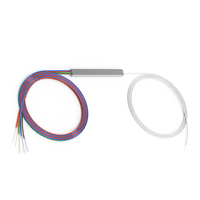 Acoplador FBT 1x2 OEM Personalizado, Divisor PLC de Fibra Óptica 1x2 Monomodo para Equipos Ópticos FTTH G657A1, Cabeza Redonda de Fibra Óptica