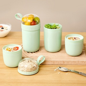 Reusable Milk Lunchpot <b>Plastic</b> Portable Yoghurt Cereal <b>Cups</b> Eco Friendly <b>Drinking</b> Oat Portable Lid Breakfast Travel - Product Image 6