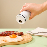 Pot à épices en verre miniature de 135 ml, de qualité alimentaire, en forme d'entonnoir, pour poudre de poivre, poudre d'essence de poulet, poudre de piment