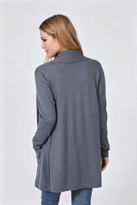 Cárdigan Largo de Cachemira con Cuello Chal para <span class=keywords><strong>Mujer</strong></span>, Suéter, Cárdigan para Dama - Product Image 2