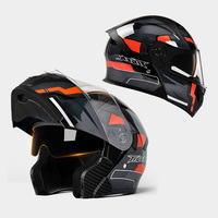 Casque de moto à visière double de haute qualité, personnalisé, en ABS, certifié DOT, vente en gros d'usine AD, casque ouvert pour la conduite