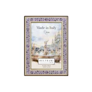 Beltrami Photo <b>Frame</b> <b>4x6</b> Real Silver Plated Enamel Design Roma Made in Italy - Product Image 1