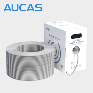 Precio barato Cables <span class=keywords><strong>de</strong></span> red al aire libre UTP Cat5e Cable Lan 4 pares 24AWG HDPE 305m Longitud Transmisión Cables sólidos Oferta - Product Image 3