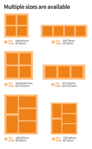 Cadre photo carré en acrylique 4 en 1 avec aimants pour l'affichage mural et de bureau pour 50 mm, 63,5 mm, 80*53 mm, 90*65 mm - Product Image 2