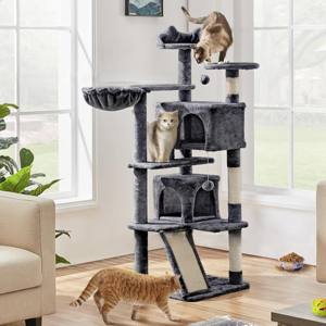 Kualitas tinggi mewah Multi Level bermain bunga kucing Pohon Menara Rumah garuk kucing fleksibel mewah besar - Product Image 3