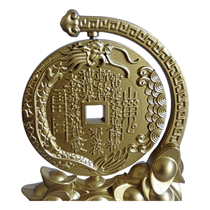 Sculptures en bronze et en alliage de zinc sur mesure Petits ornements de bureau d'afflux quotidien de fantômes de montagne de coulée d'or - Product Image 5