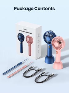 <b>Mini</b> Portable Handheld <b>Fan</b> 1800mAh <b>USB</b> Rechargeable 3-Speed Cooling for Home Office Travel Outdoor Car Household Use Battery - Product Image 1