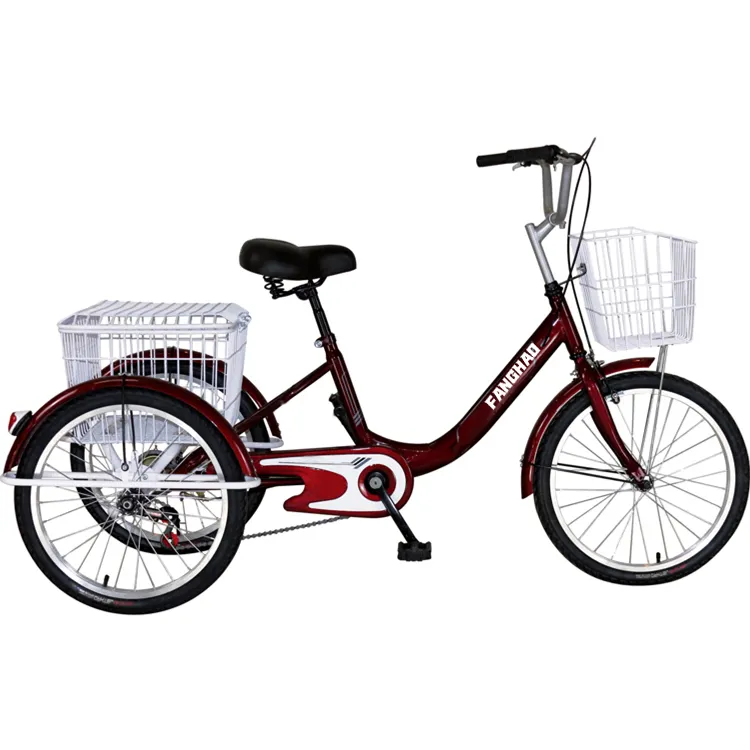 Tutta la maniglia del freno in alluminio guida Pedicab risciò triciclo per adulti a tre ruote