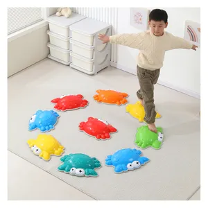 Balance Stepping Stones für Kinder Rutsch feste Step Stones Spielzeug Kunststoff Balance River Stones Balance Blocks Hindernis parcours Spielen