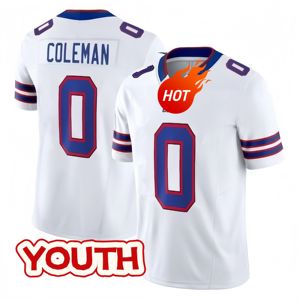Jersey Amerika Berkualitas Tinggi Buffalo Youth 2025 17 Josh Allen 40 Von Miller 86 Kincaid 4 Cook 58 Milano 0 Coleman dengan logo - Product Image 5