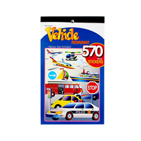 Lot d'autocollants pour véhicules pour enfants (570 pièces) - Autocollants de transport de différentes tailles pour tout-petits, cadeaux de fête et emballages cadeaux