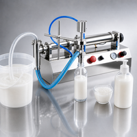 Machine de remplissage semi-automatique pneumatique pour canettes, sacs, pochettes, barils - Multi-tension, remplit vinaigre, sauce soja, lait et plus encore
