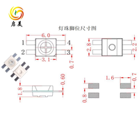 Montaje inverso 6028 SMD RGB LED 3535 chip pixel ws2812/sk6812 RGB LED sk6812mini e/para Teclado mecánico de juegos